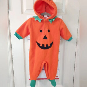 Baby Q Pumpkin Bodysuit with Hood Costume in Size 6-9 Mos